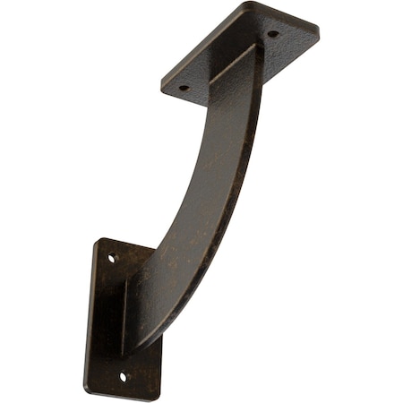 Ekena Millwork Bradford Steel Bracket, Antiqued Brass 2"W x 7"D x 7"H BKTM02X07X07BRABS